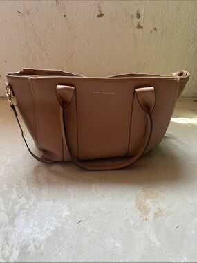 Poppy & Peonies Taupe Laptop Tote